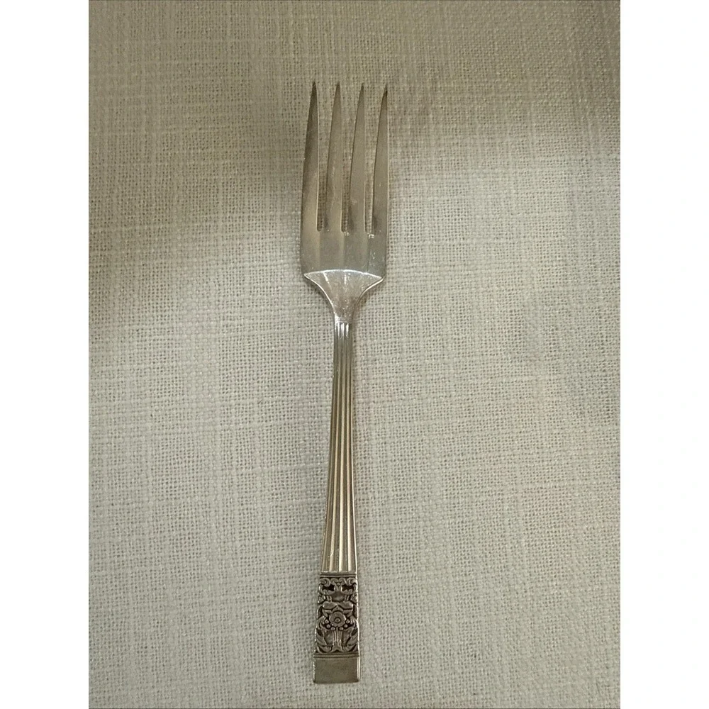 1 Salad Fork Coronation Silverplate Long 1936 Community Oneida 6-5/8